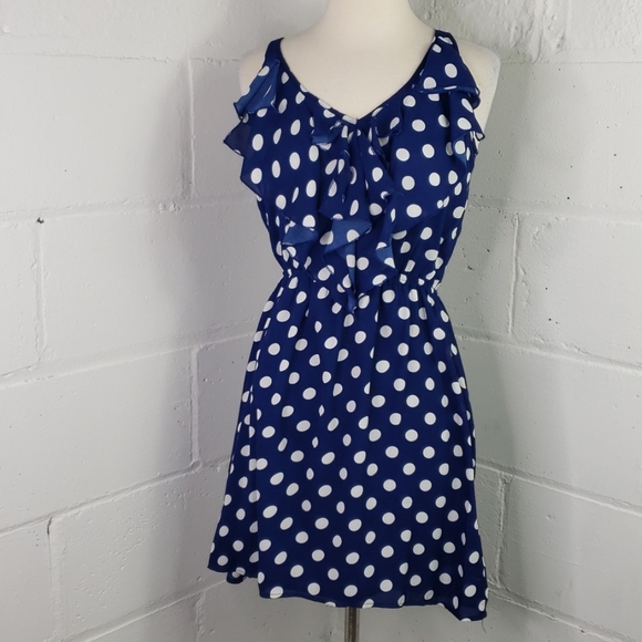 Annabelle Dresses & Skirts - Annabelle White polka dots dress